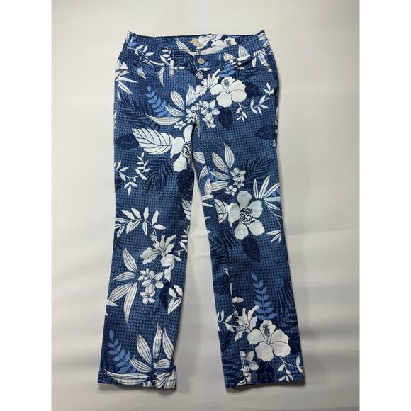 Tommy Bahama Denim - Tommy Bahama Women's Blue Floral Skinny Crop Denim Jeans - Size 26x22.5